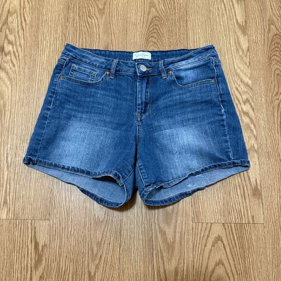 Jessica Simpson Blue Jean Shorts Classic Cuffed Style - Picture 1 of 5